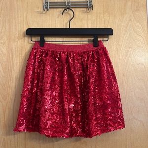 Ruby Red Sequin Skirt- Girls 7/8!!!